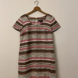 Primark Striped Mini Dress in Pink and Brown
